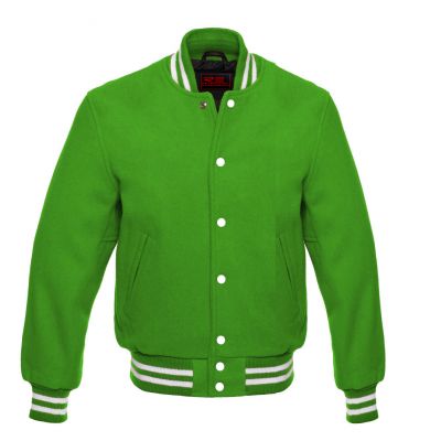 Varsity Classic jacket Kelly Green-White trims